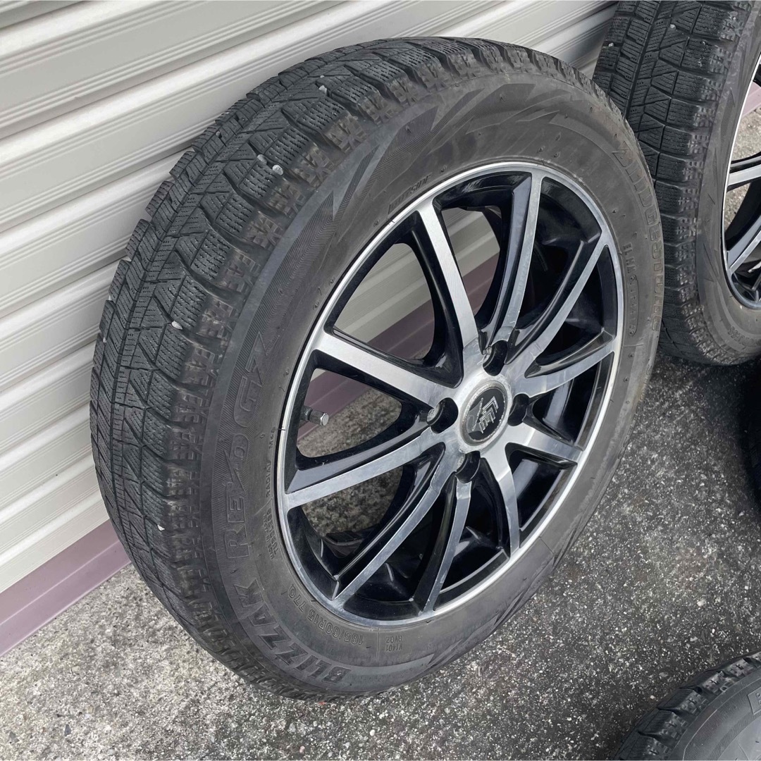 ブリヂストンブリザックレボGZ 165/60R15スタッドレスタイヤアルミ4ほん