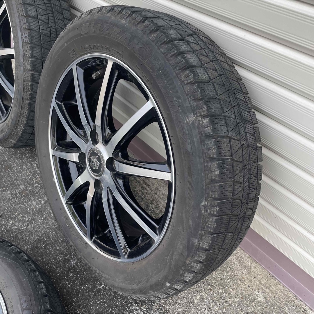 ブリヂストンブリザックレボGZ 165/60R15スタッドレスタイヤアルミ4ほん