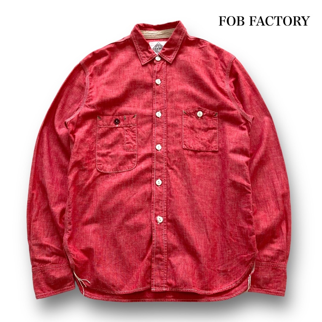 FOB FACTORY】エフオービーファクトリー シャンブレー長袖ワークシャツ