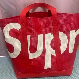 Supreme - Supreme シュプリーム Raffia トートバッグ 赤 ラフィアの ...