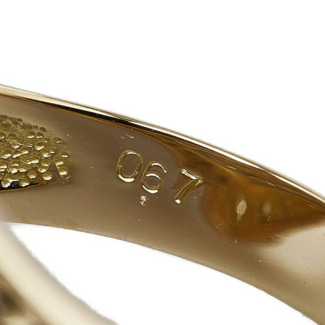 美品 K18YG イエローゴールド Pt900 プラチナ リング 指輪 ダイヤ 0.67ct 【1-0112945】 レディースのアクセサリー(リング(指輪))の商品写真