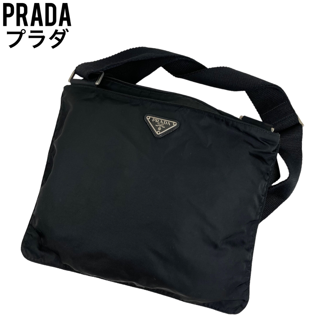 PRADA - ✨良品 PRADA プラダ ショルダーバッグ サコッシュ ブラック