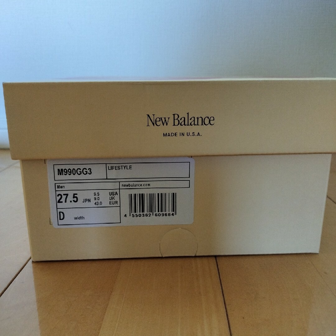 New Balance(ニューバランス)の新品　ニューバランス　Made in USA 990 v3 GG3　27.5 メンズの靴/シューズ(スニーカー)の商品写真