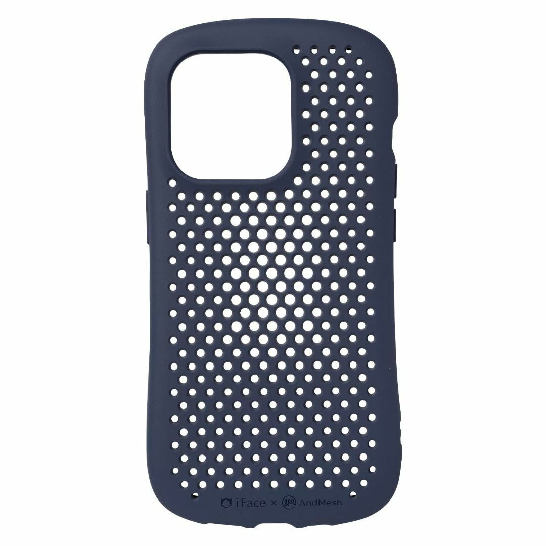 【色: ネイビー】iFace × AndMesh MESH Grip Case