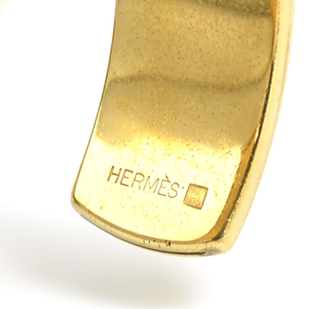 エルメス HERMES ブレスレット ケリーバングル メタル/レザー ゴールド/オフホワイト ユニセックス 送料無料 e56373a