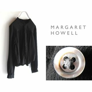 マーガレットハウエル(MARGARET HOWELL)のMARGARET HOWELL リボンタイ ウールカシミヤシルク ニット(ニット/セーター)