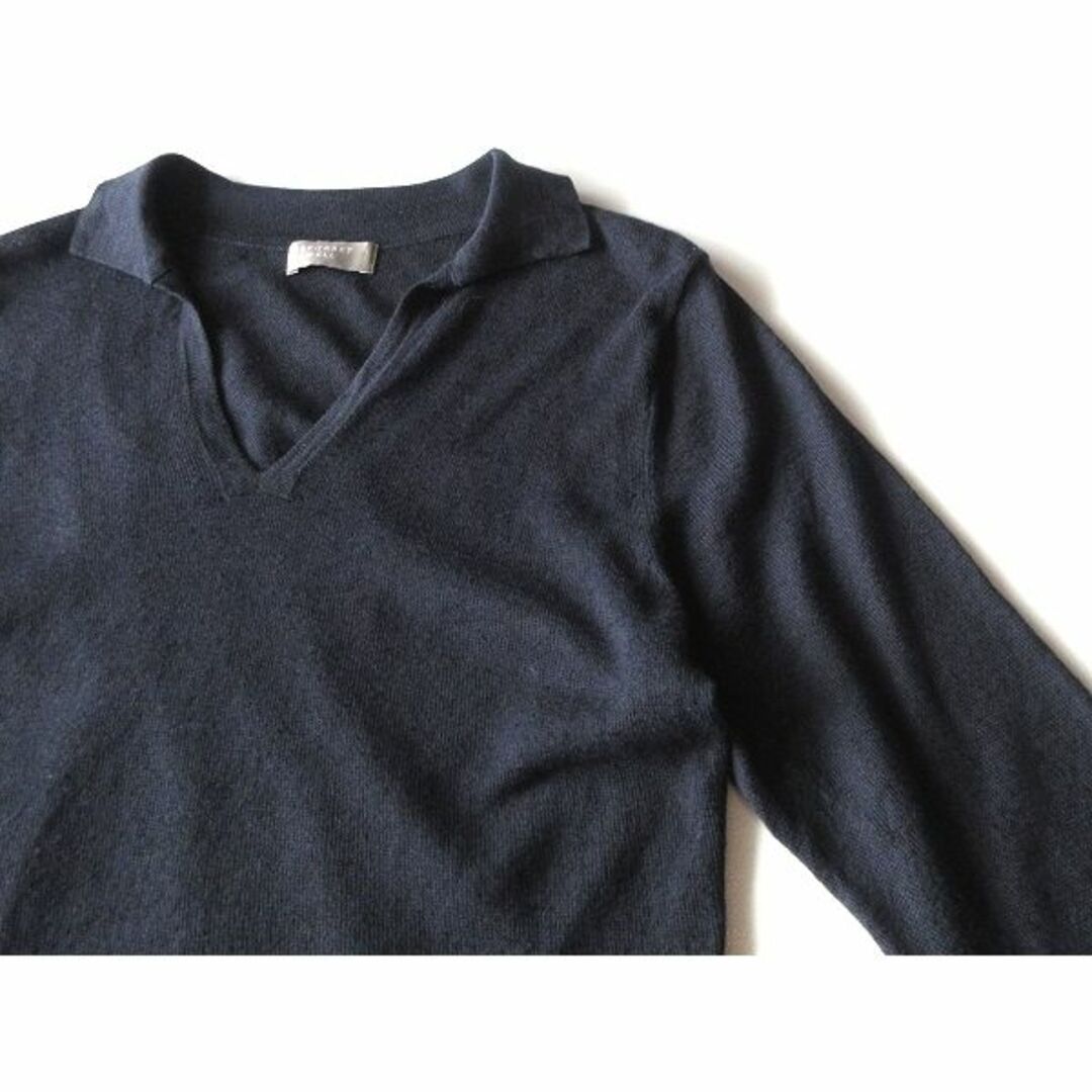 マーガレット ハウエル　カーディガン紺 TWISTED LINEN COTTON