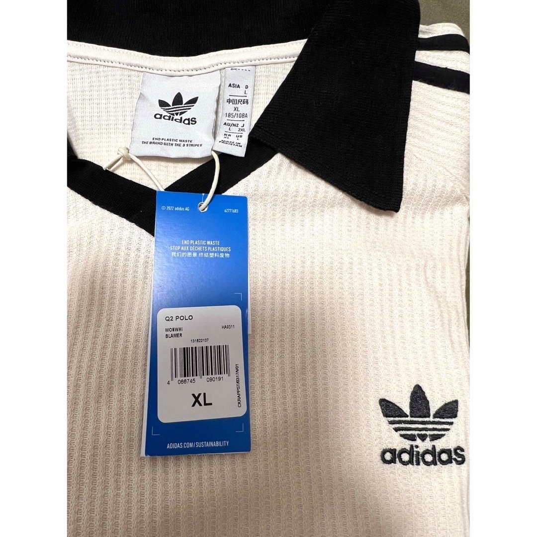 2XL アディダス ワッフル ポロ ポロシャツ polo ワンダー ホワイト-