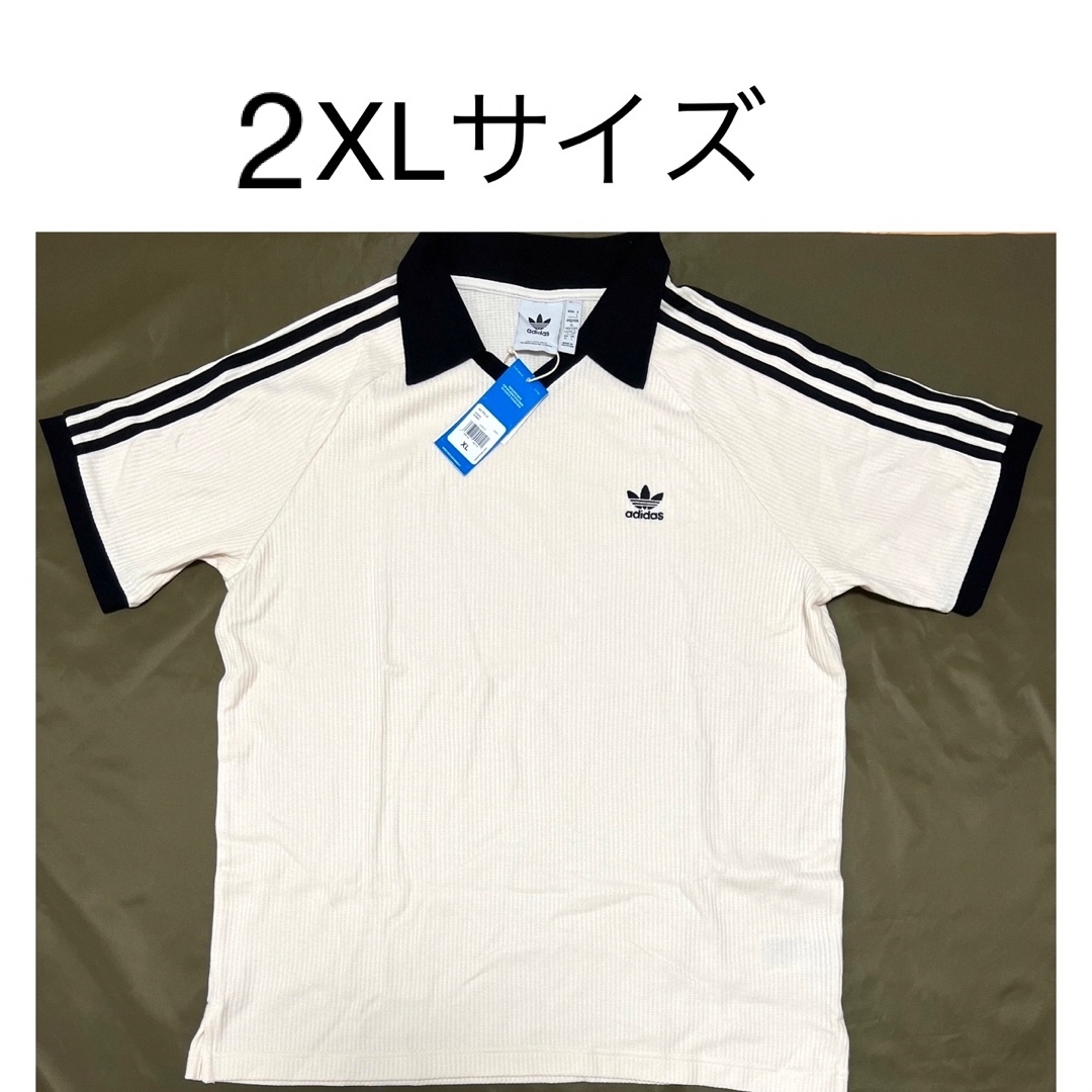 2XL アディダス ワッフル ポロ ポロシャツ polo ワンダー ホワイト-