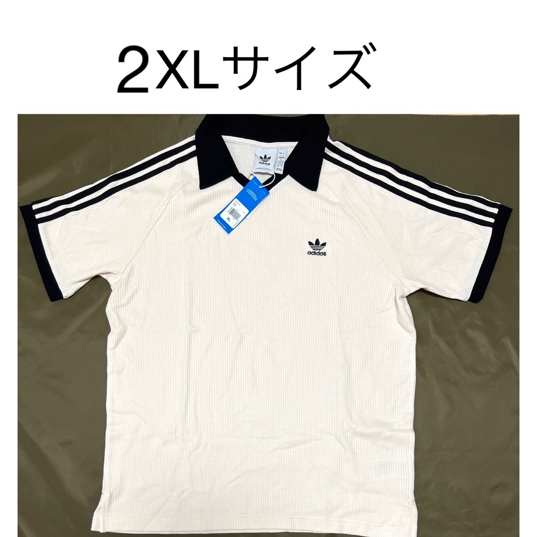 XL アディダス ワッフル ポロ ポロシャツ polo ワンダー ホワイト www