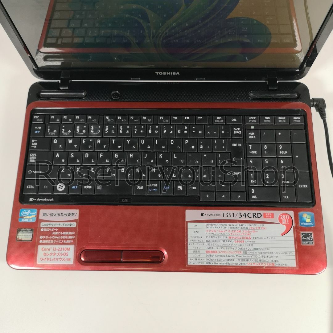 【美品】 レッド♪ windows11 オフィス ノートパソコン O11133