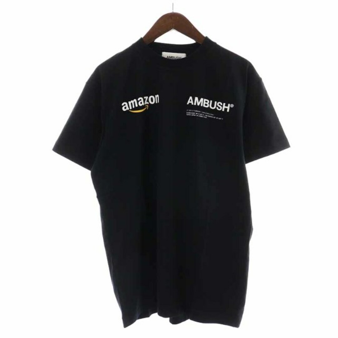 AMBUSH - AMBUSH アマゾン Amazon Tシャツ カットソー 半袖 3 L 黒の