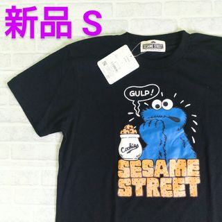 セサミストリート(SESAME STREET)の【新品タグ付き】セサミストリート  Tシャツ ブラック S レディース(Tシャツ(半袖/袖なし))