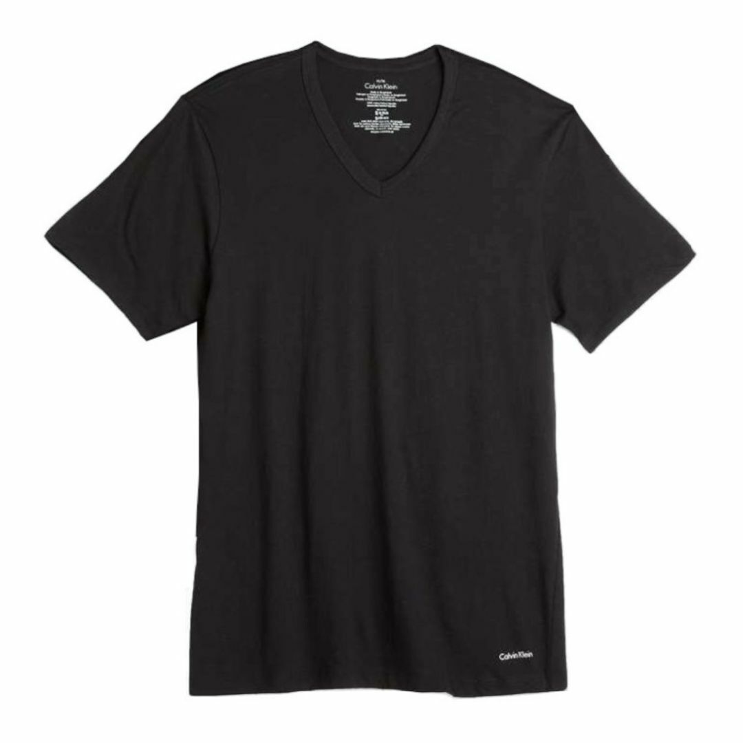 Calvin Klein(カルバンクライン)のSale! Calvin Klein コットンVネックＴシャツ ブラックL メンズのトップス(Tシャツ/カットソー(半袖/袖なし))の商品写真