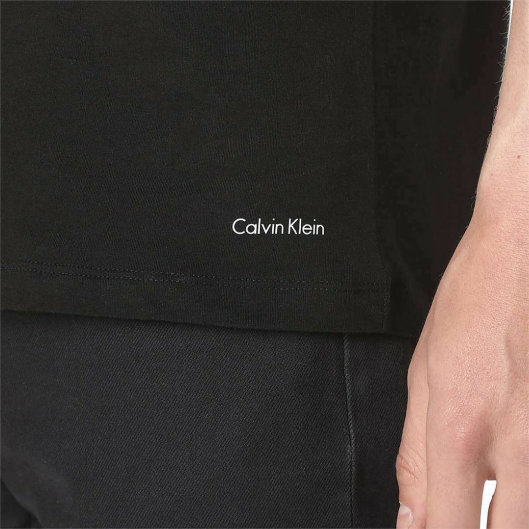 Calvin Klein(カルバンクライン)のSale! Calvin Klein コットンVネックＴシャツ ブラックL メンズのトップス(Tシャツ/カットソー(半袖/袖なし))の商品写真