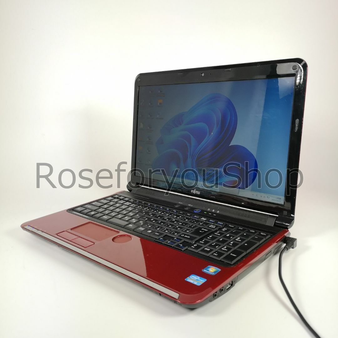 美品 レッド♪ windows11 オフィス ノートパソコン本体 O11119