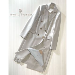 ブルネロクチネリ(BRUNELLO CUCINELLI)のJ69★未使用★極上カシミヤ100% ロングコート ブルネロクチネリ オイスター(ロングコート)