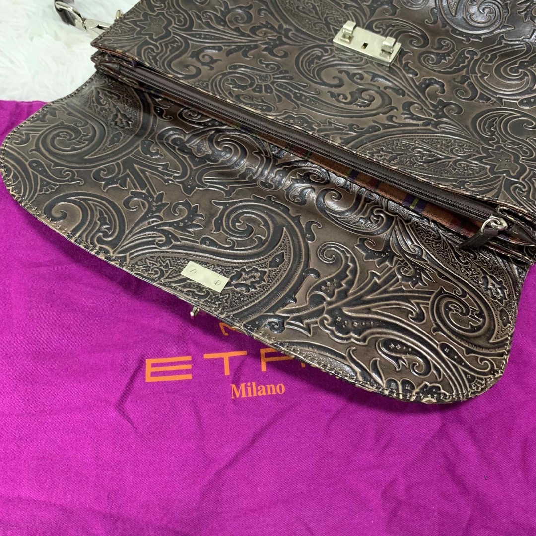 限界価格 美品 エトロ ETRO マルゴット ビジネスバッグ  2way 6