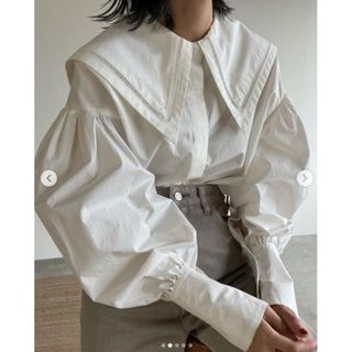 クラネ(CLANE)の【新品】CLANE クラネ ビッグカラー 長袖ブラウス(シャツ/ブラウス(長袖/七分))