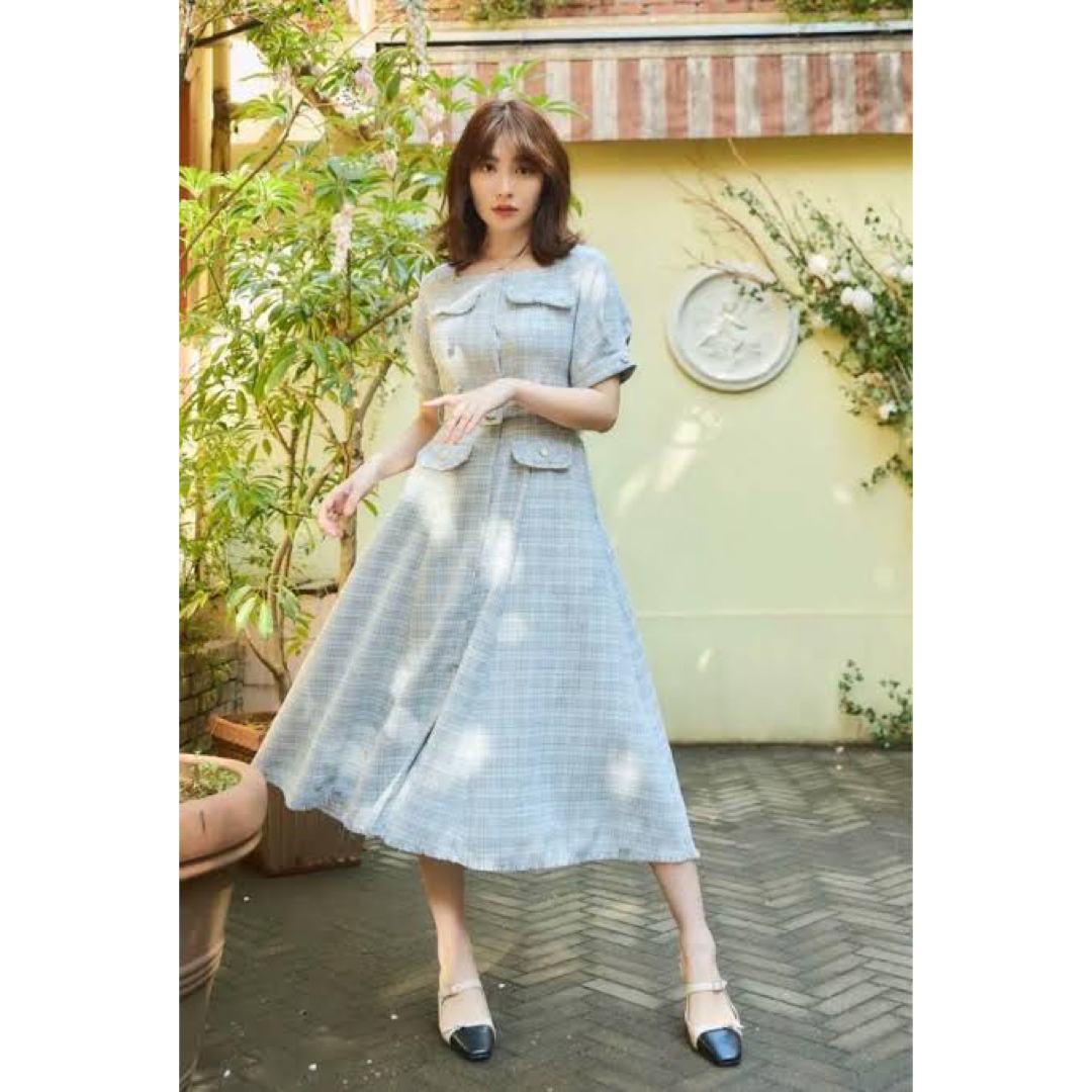 herlipto Classic Tweed Belted Dressレディース