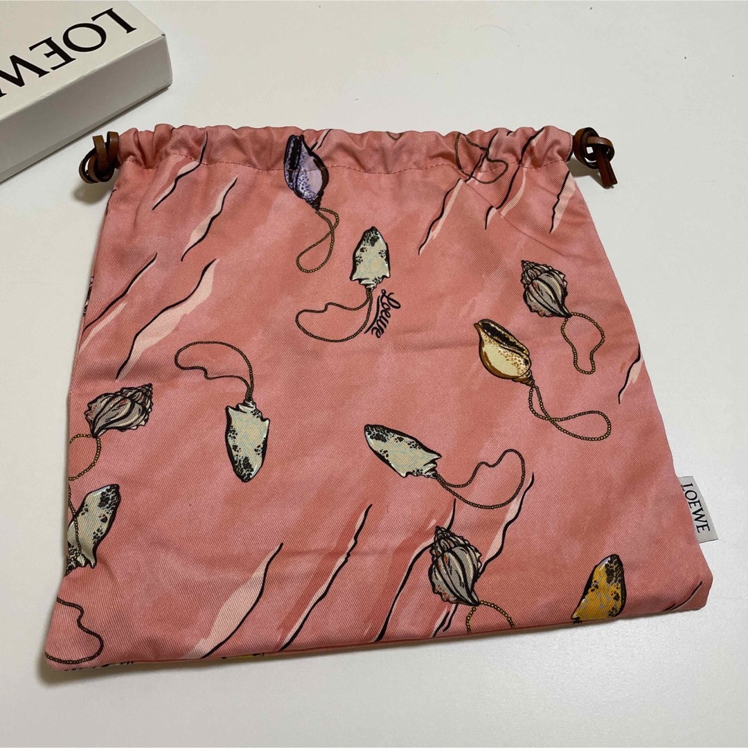 ☆美品 ロエべ ドローストリングポーチ 巾着 バッグインバッグ ピンク