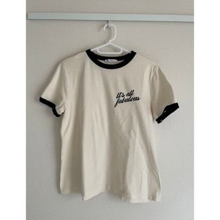 ザラ(ZARA)のZARA ザラ　リンガーロゴTシャツ　Sサイズ(Tシャツ(半袖/袖なし))