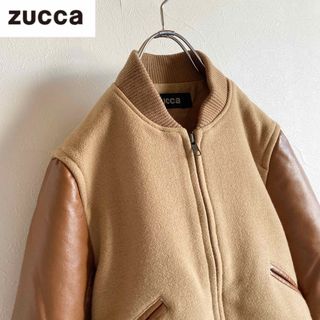 ズッカ(ZUCCa)のzucca イッセイミヤケ エコレザー 切替 ウール ブルゾン M キャメル(ブルゾン)