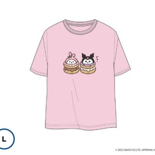 マイメロディ(マイメロディ)のナガノ×サンリオキャラクターズ　マイメロディ＆クロミ　Tシャツ　 Lサイズ(Tシャツ(半袖/袖なし))