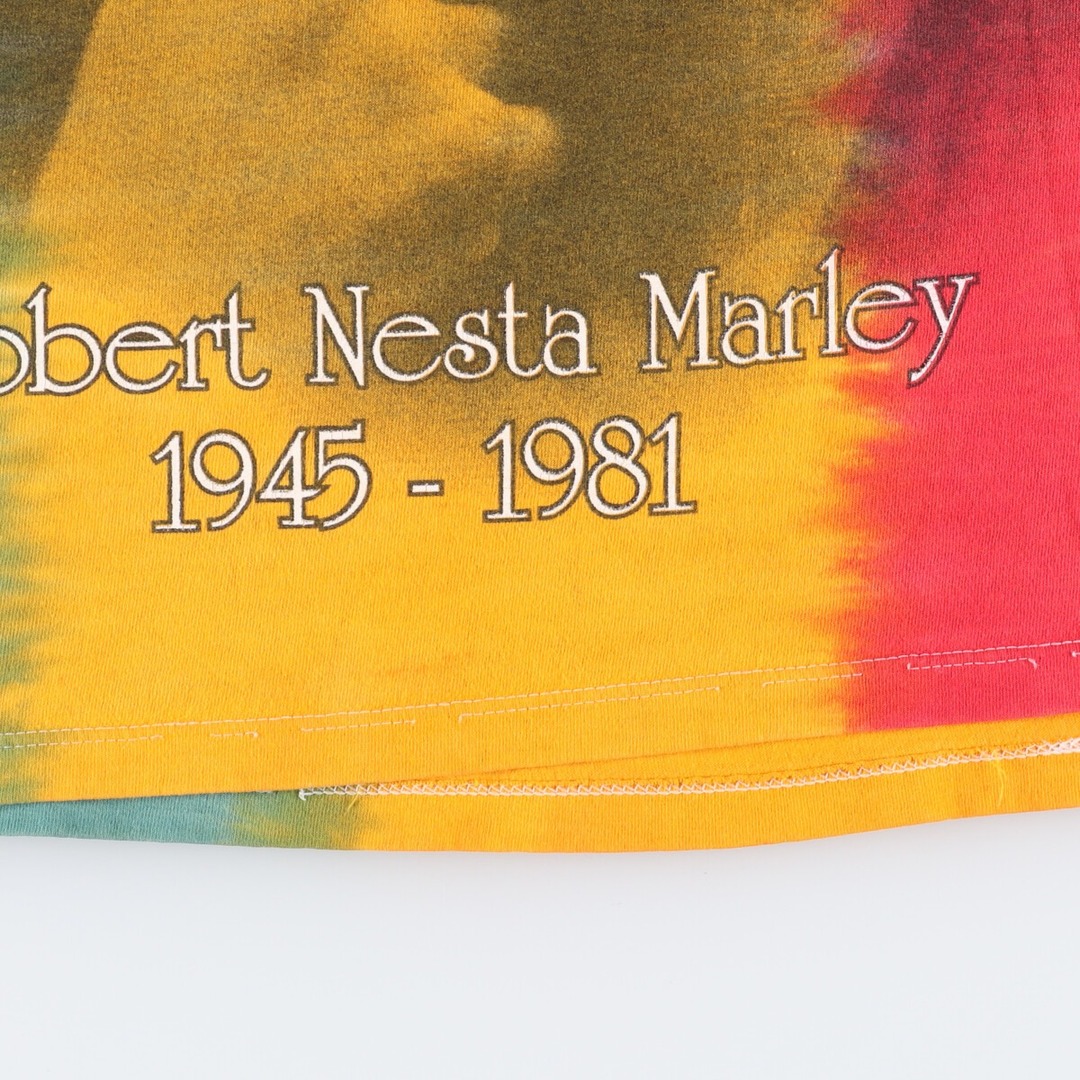 90年代 WILD OATS BOB MARLEY ボブマーリー 大判プリント 両面プリント ラップTシャツ ラップT USA製 メンズXL ヴィンテージ /evb002340