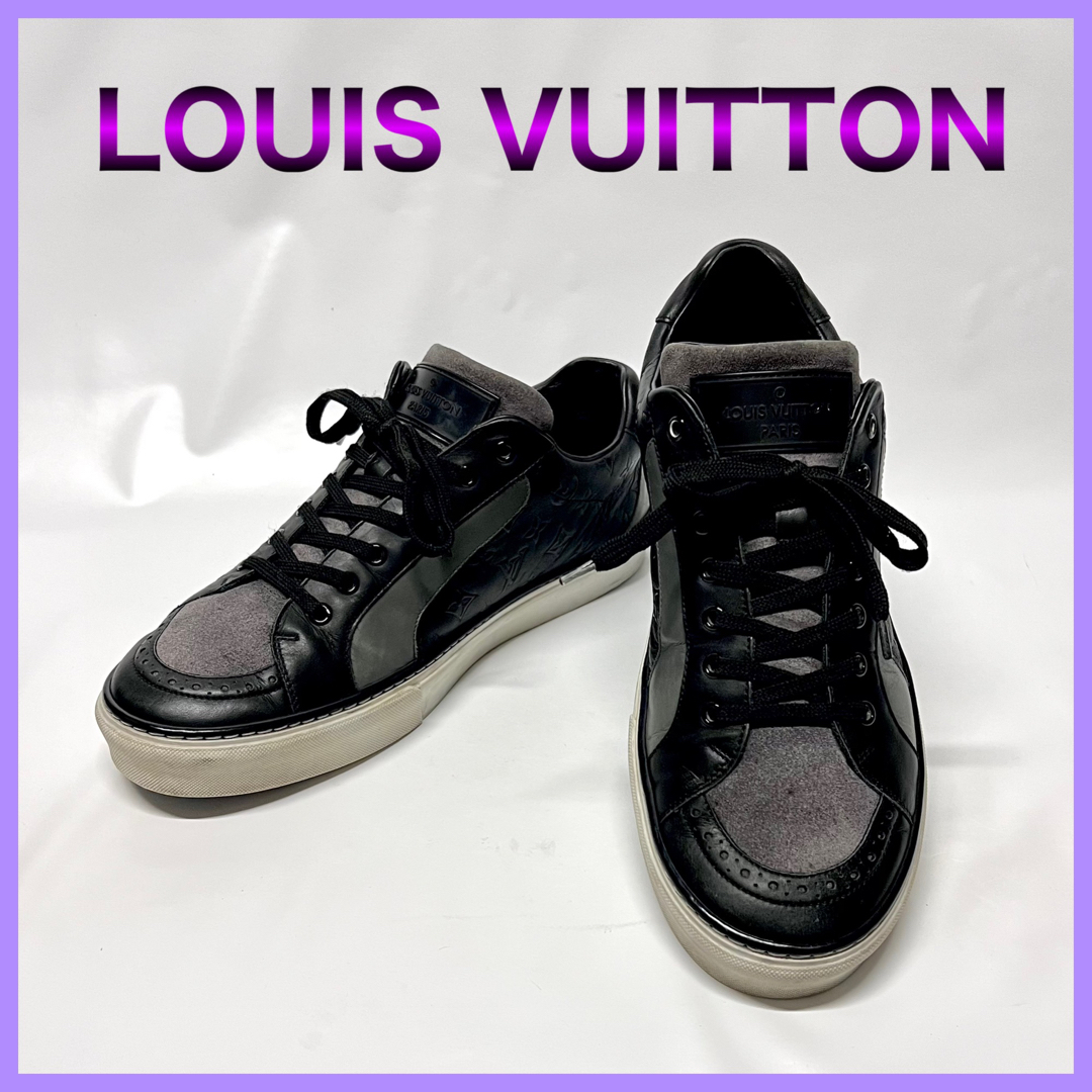 LOUIS VUITTON ルイヴィトン モノグラム レザー スニーカー - スニーカー