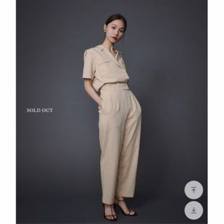 ランデブー(RANDEBOO)のrandeboo Stripe jumpsuit(オールインワン)