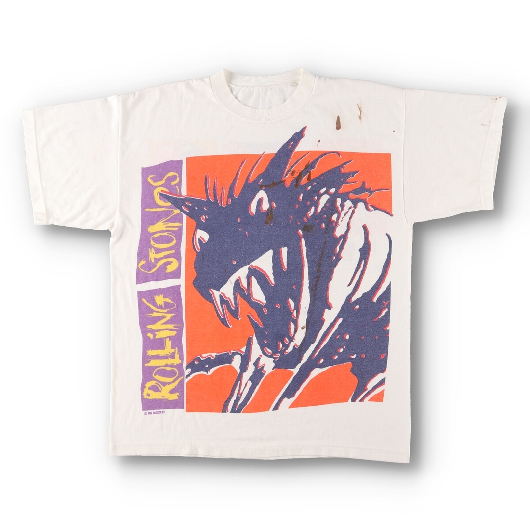 90年代 THE ROLLING STONES ザローリングストーンズ EUROPE 1990 URBAN JUNGLE バンドTシャツ バンT メンズL ヴィンテージ /evb002403