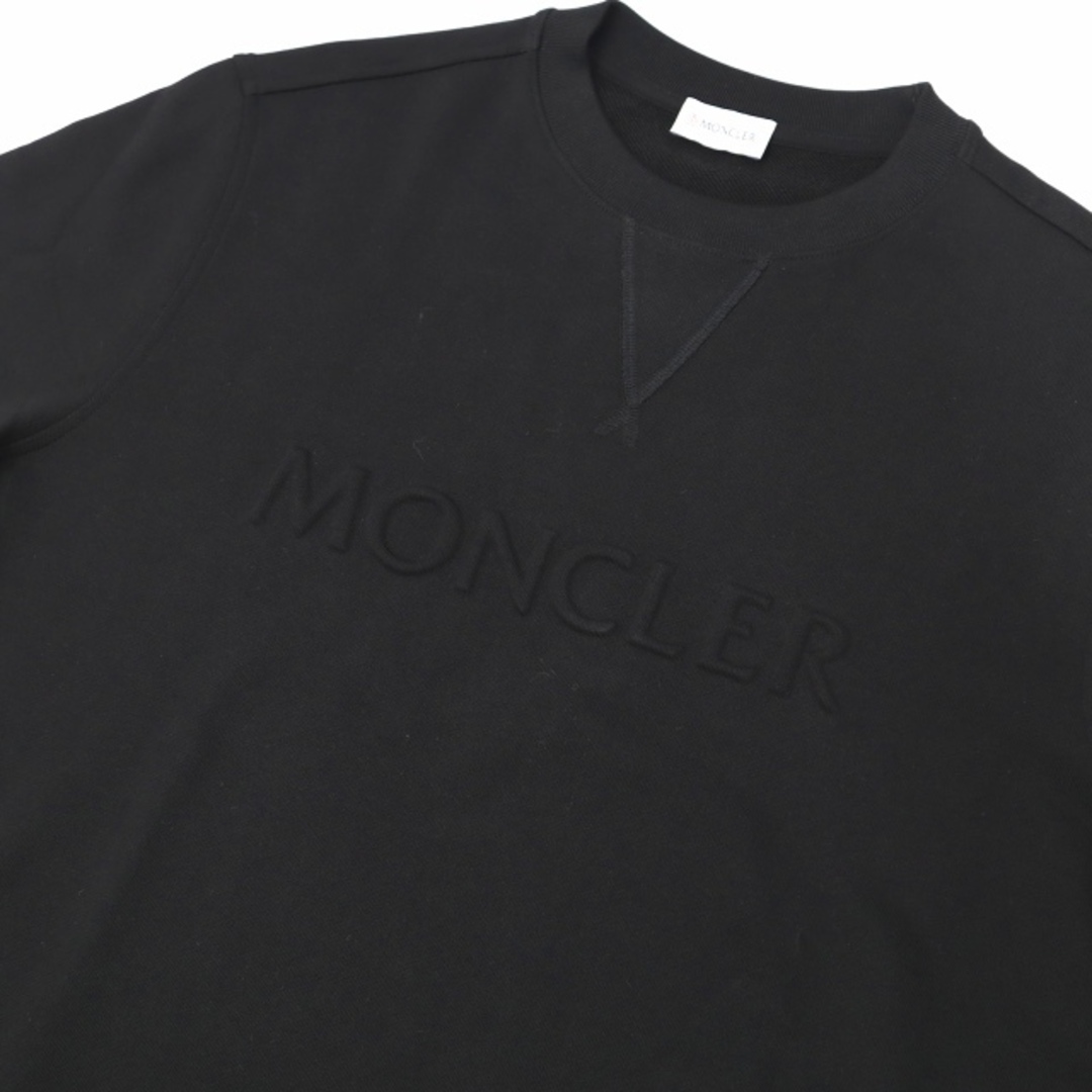 MONCLER／クルーネックロゴスウェット　ブラックM
