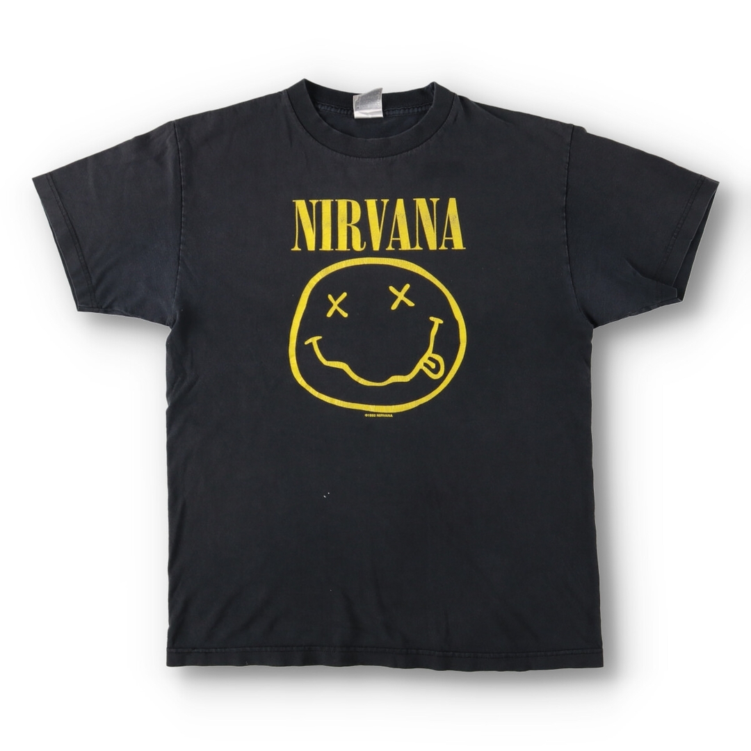 00年代 ALSTYLE APPAREL&ACTIVEWEAR NIRVANA ニルヴァーナ スマイル バンドTシャツ バンT メンズM /evb002409