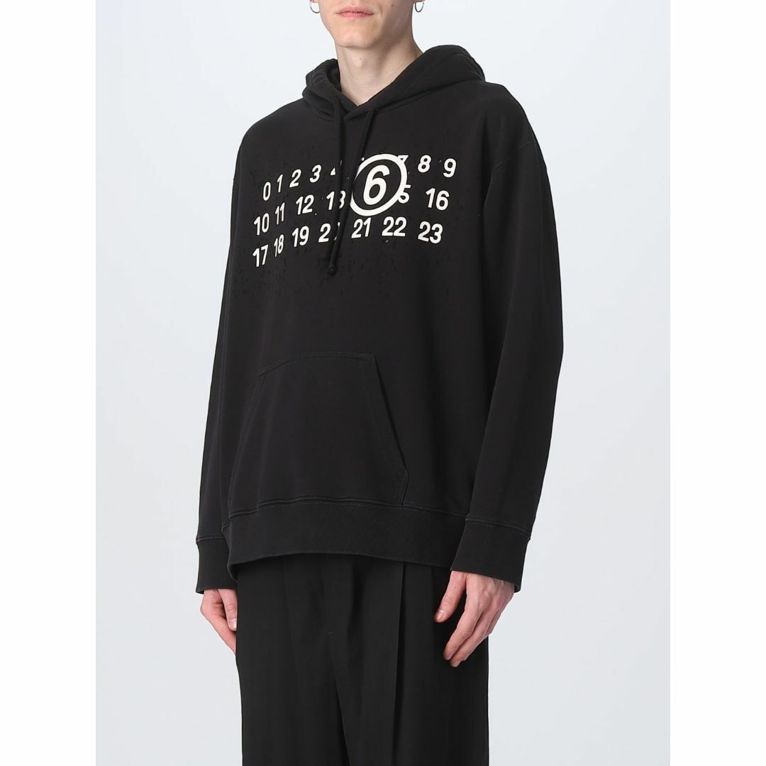 新品 MM6 Maison Margiela プリント ロゴ パーカー M-