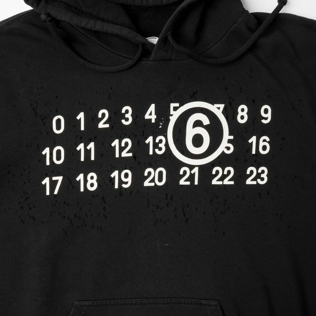 新品 MM6 Maison Margiela プリント ロゴ パーカー S-