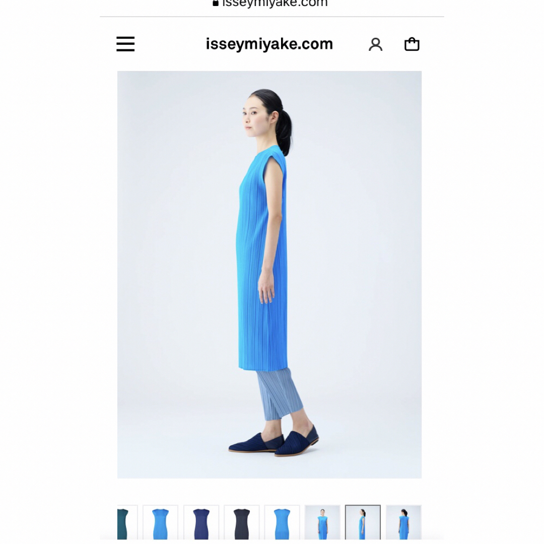 ミー イッセイミヤケ me ISSEY MIYAKE 2023年秋冬 プリーツ ノースリーブ ワンピース パープル【サイズ表記なし（M位）】【レディース】