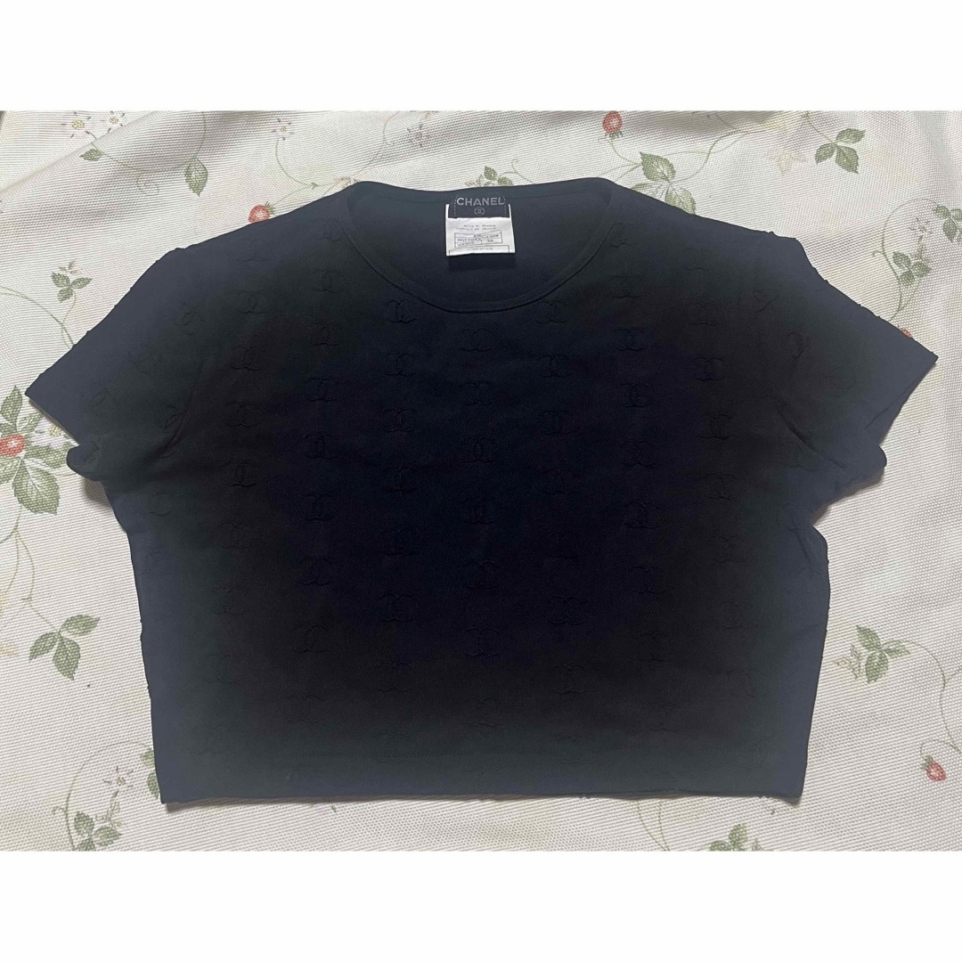 ☆激レア☆シャネル☆CHANEL☆97PロゴエンボスチビTシャツ☆ヴィンテージ☆