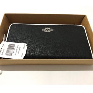 コーチ(COACH)の新品未使用 F12585 COACH長財布 ブラック/ホワイト(財布)