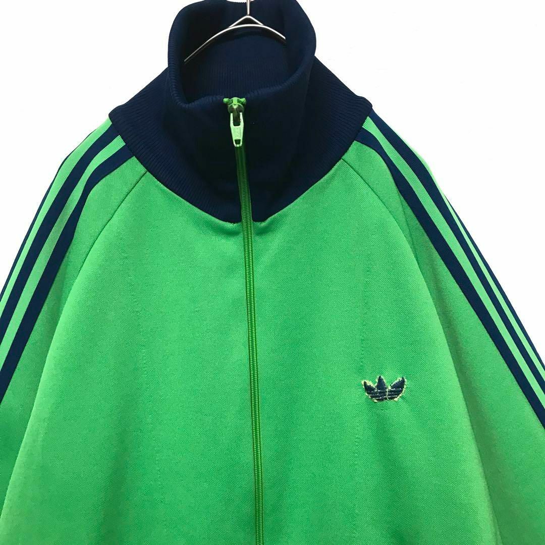 adidas - 80s adidas デサント製トラックジャケット ジャージ グリーン