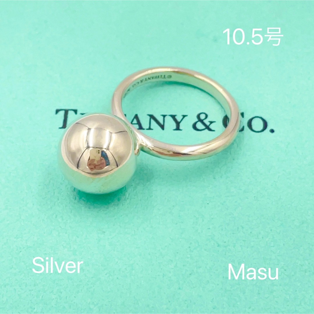 TIFFANY&Co.ティファニーハードウェアボールリング約12mm 10.5号105号 ...