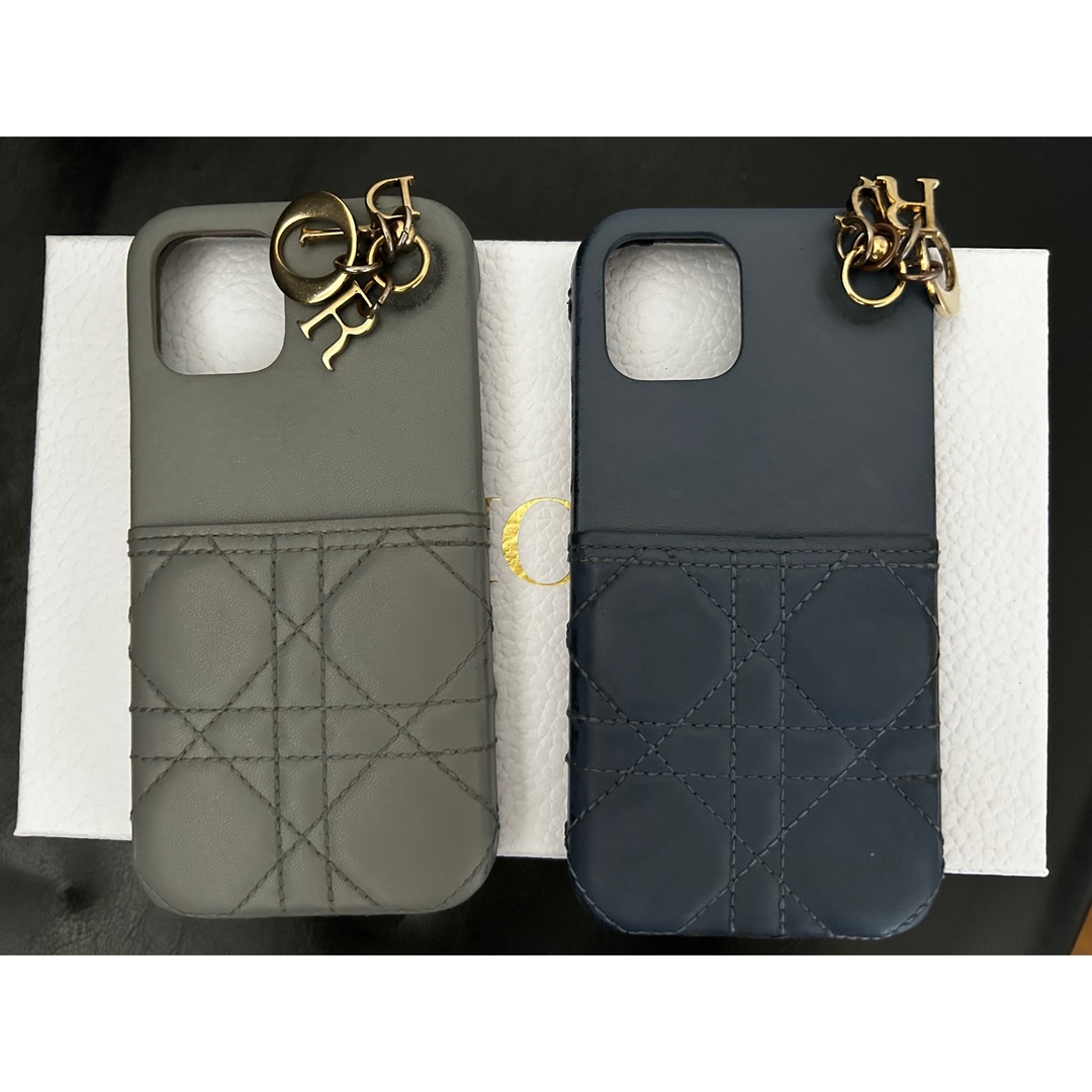 Dior iPhone12.12Pro  2個セット　グレー＆デニムブルー