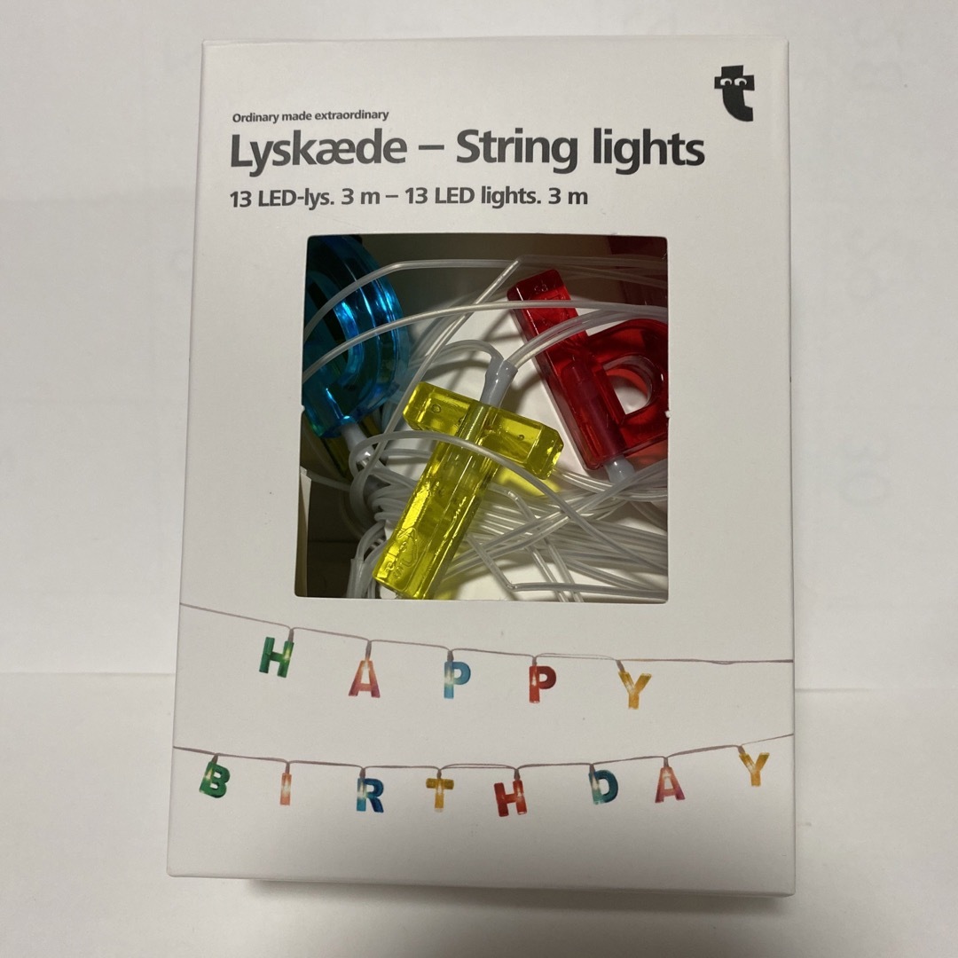 Flying Tiger Copenhagen(フライングタイガーコペンハーゲン)のフライイングタイガー お誕生日ライトチェーン　LEDライト13個 インテリア/住まい/日用品のライト/照明/LED(その他)の商品写真