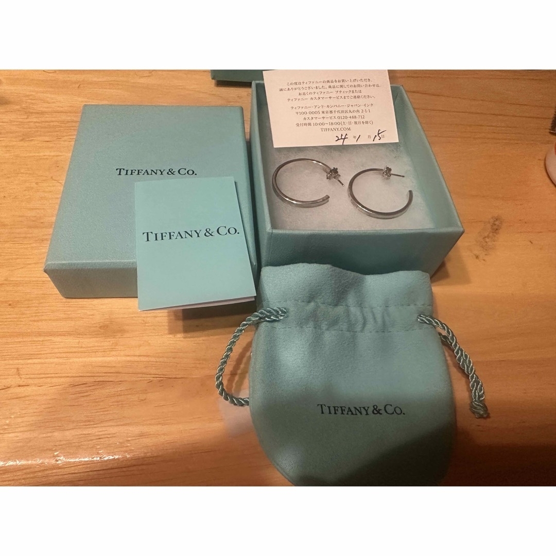 TIFFANY&Co. ティファニー　1837　フープ　ピアス　ミディアム26ｍｍ×Ｗ29ｍｍ重量