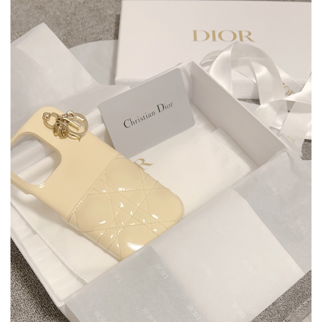 Dior iPhone13pro カバー イエロー
