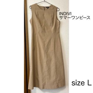 インディヴィ(INDIVI)の☆ INDIVIのサマーワンピース☆size40(L)(ひざ丈ワンピース)