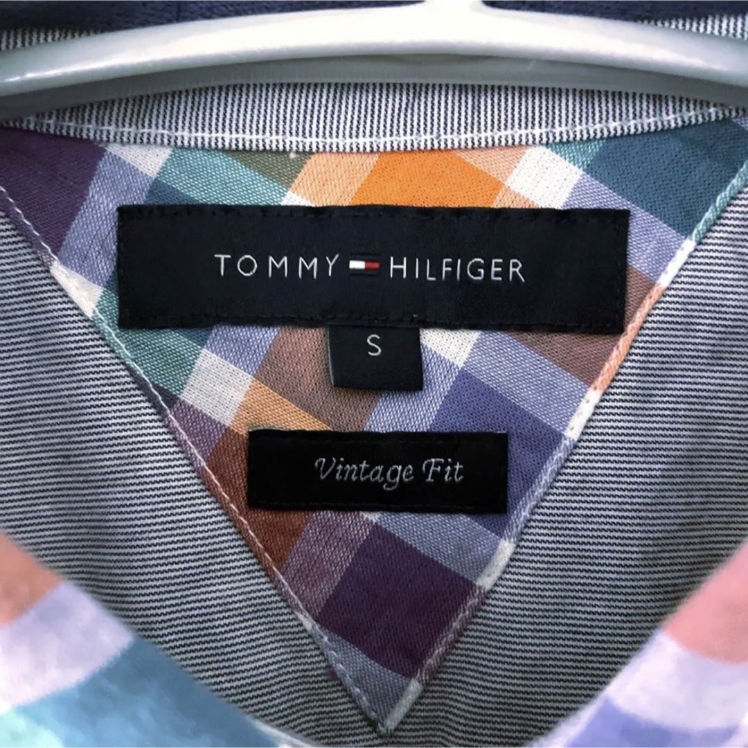 TOMMY HILFIGER(トミーヒルフィガー)のTOMMY HILFIGER 未使用品タグ付き　半袖シャツ　チェック　Sサイズ メンズのトップス(シャツ)の商品写真