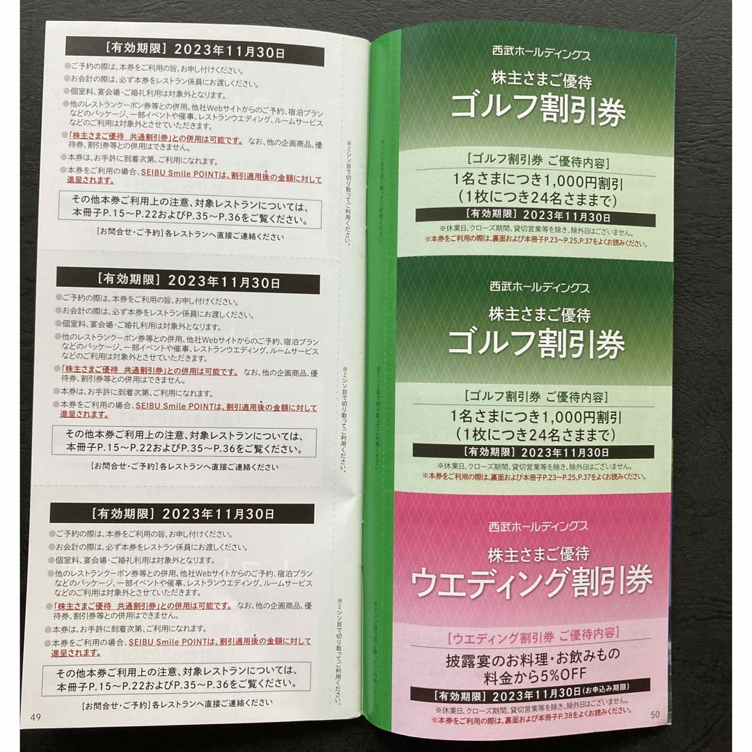 西武ホールディングス　株主優待券　西武鉄道株主優待乗車証　切符２枚　 チケットの優待券/割引券(その他)の商品写真