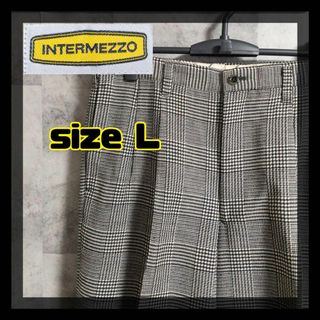 インターメッツォ(INTERMEZZO)の【美品・クリーニング済】INTERMEZZO スラックス サイズL チェック(スラックス)