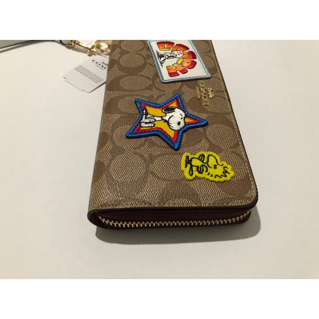 K 新品未使用 COACH コーチ C4598 長財布 ベージュ-